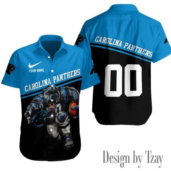 Carolina Panthers Button Shirt Summer Holiday Gift For Sports Enthusiast AZCBS271