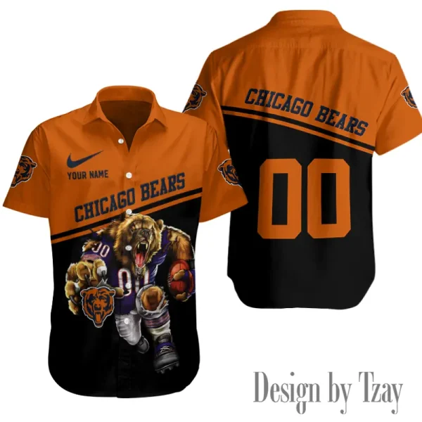 Chicago Bears Button Shirt Summer Holiday Gift For Sports Enthusiast AZCBS272