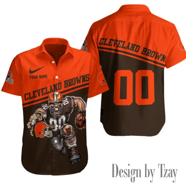 Cleveland Browns Button Shirt Summer Holiday Gift For Sports Enthusiast AZCBS274