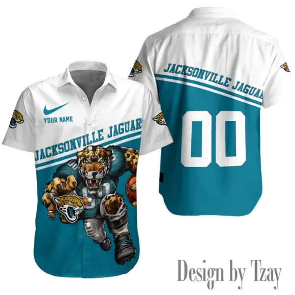 Jacksonville Jaguars Button Shirt Summer Holiday Gift For Sports Enthusiast AZCBS281