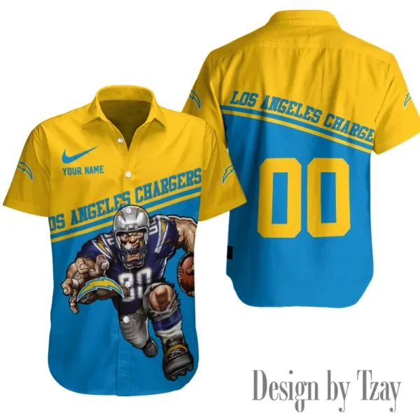 Los Angeles Chargers Button Shirt Summer Holiday Gift For Sports Enthusiast AZCBS284