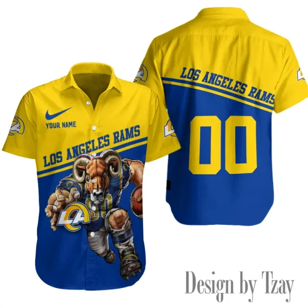 Los Angeles Rams Button Shirt Summer Holiday Gift For Sports Enthusiast AZCBS285