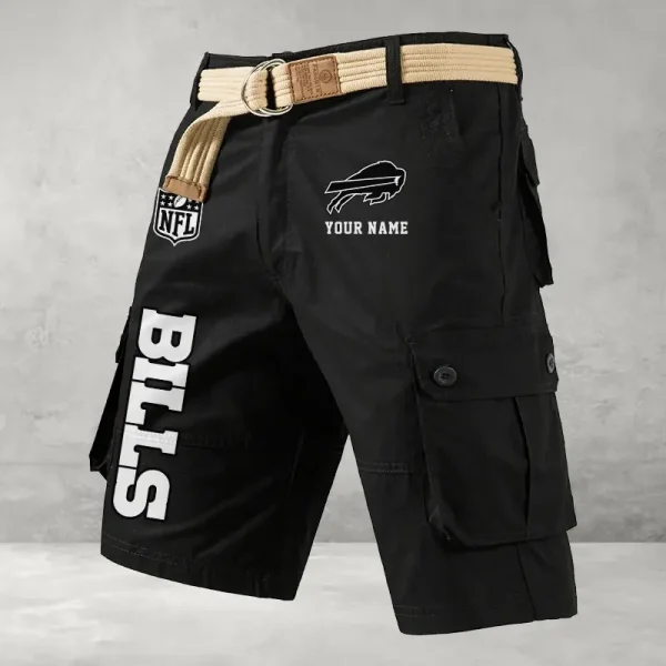 Buffalo Bills Men Button Cargo Shorts style 2025 ANZ-S9CSBT123