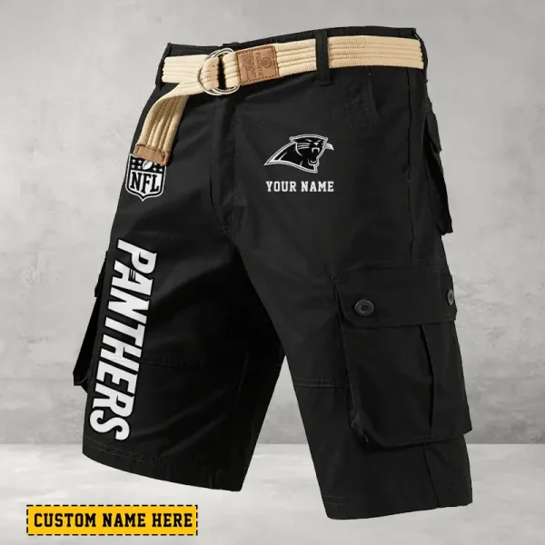 Carolina Panthers Men Button Cargo Shorts style 2025 ANZ-S9CSBT124