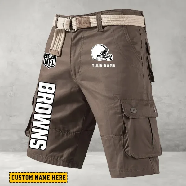 Cleveland Browns Men Button Cargo Shorts style 2025 ANZ-S9CSBT127 - Image 3