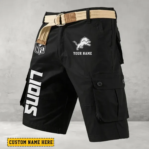 Detroit Lions Men Button Cargo Shorts style 2025 ANZ-S9CSBT130