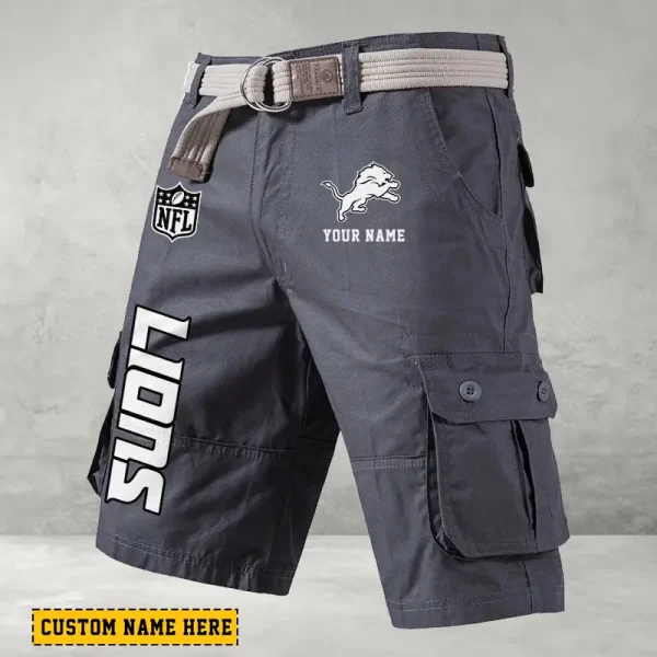 Detroit Lions Men Button Cargo Shorts style 2025 ANZ-S9CSBT130 - Image 2