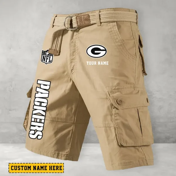 Green Bay Packers Men Button Cargo Shorts style 2025 ANZ-S9CSBT131