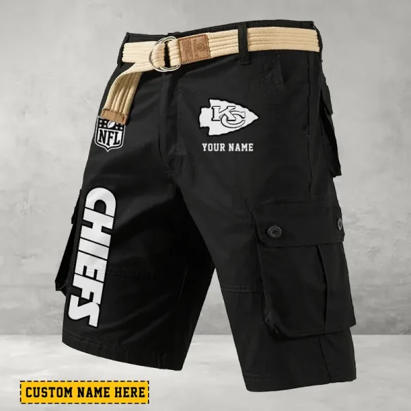 Kansas City Chiefs Men Button Cargo Shorts style 2025 ANZ-S9CSBT135
