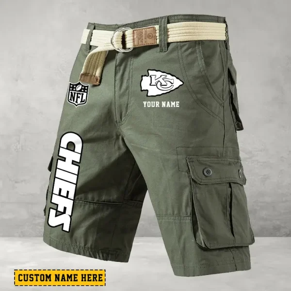 Kansas City Chiefs Men Button Cargo Shorts style 2025 ANZ-S9CSBT135 - Image 3