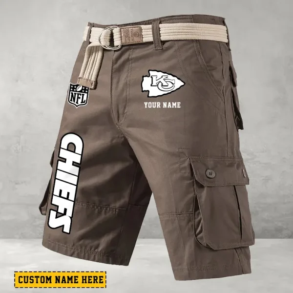 Kansas City Chiefs Men Button Cargo Shorts style 2025 ANZ-S9CSBT135 - Image 4