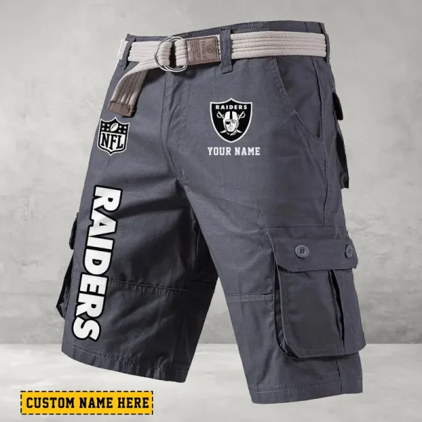 Las Vegas Raiders Men Button Cargo Shorts style 2025 ANZ-S9CSBT136 - Image 2