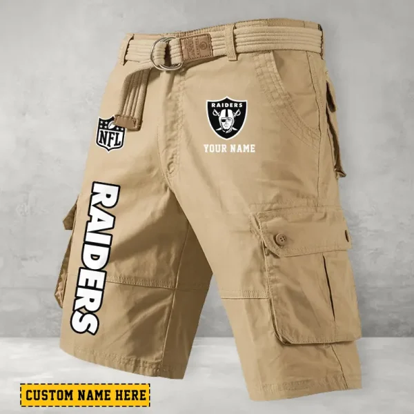 Las Vegas Raiders Men Button Cargo Shorts style 2025 ANZ-S9CSBT136 - Image 4
