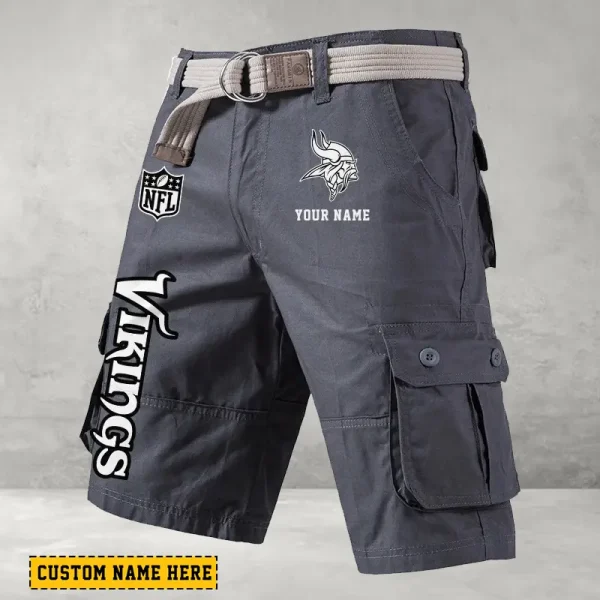 Minnesota Vikings Men Button Cargo Shorts style 2025 ANZ-S9CSBT140 - Image 5