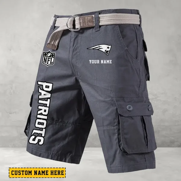 New England Patriots Men Button Cargo Shorts style 2025 ANZ-S9CSBT141 - Image 2