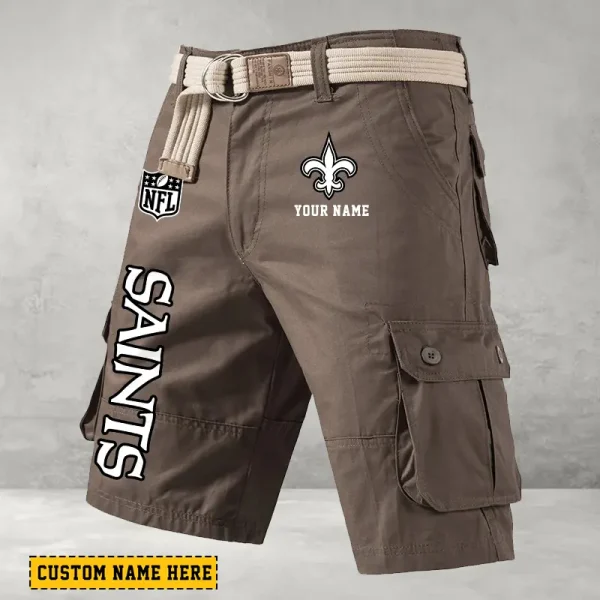 New Orleans Saints Men Button Cargo Shorts style 2025 ANZ-S9CSBT142 - Image 3