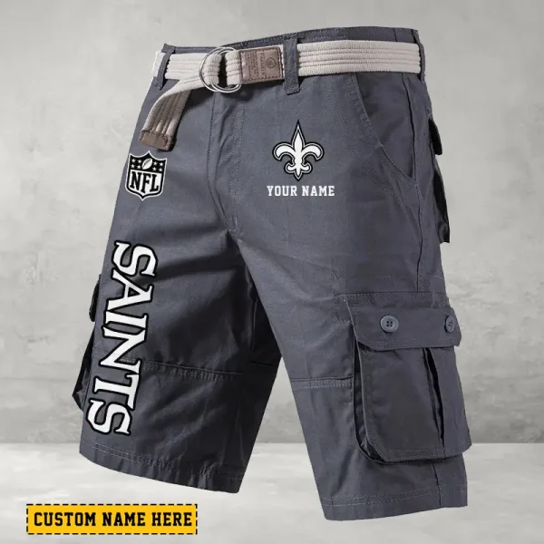 New Orleans Saints Men Button Cargo Shorts style 2025 ANZ-S9CSBT142 - Image 4