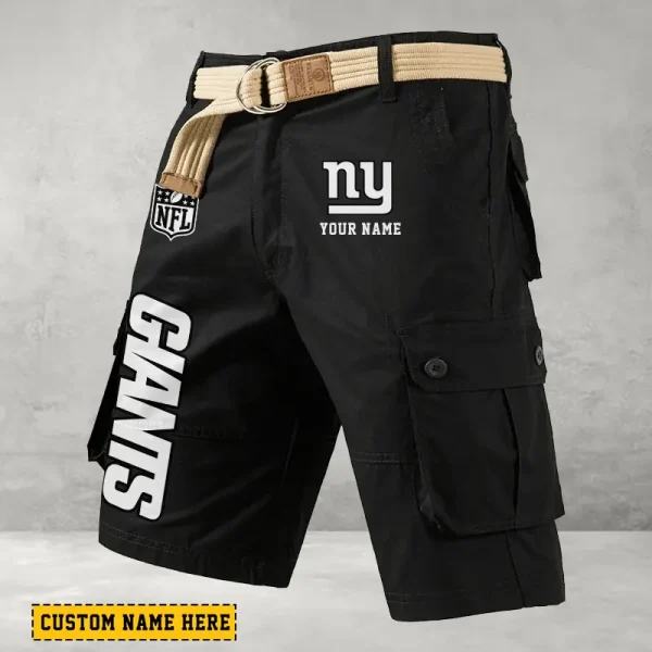 New York Giants Men Button Cargo Shorts style 2025 ANZ-S9CSBT143