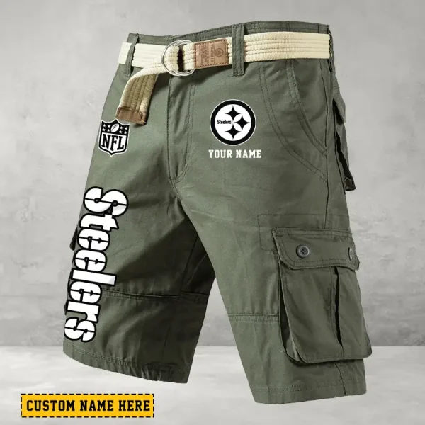 Pittsburgh Steelers Men Button Cargo Shorts style 2025 ANZ-S9CSBT146 - Image 2