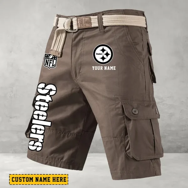 Pittsburgh Steelers Men Button Cargo Shorts style 2025 ANZ-S9CSBT146 - Image 3