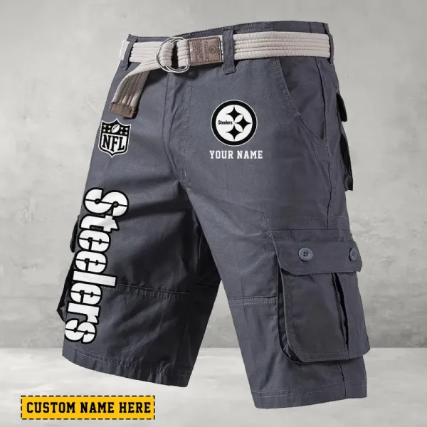 Pittsburgh Steelers Men Button Cargo Shorts style 2025 ANZ-S9CSBT146 - Image 4