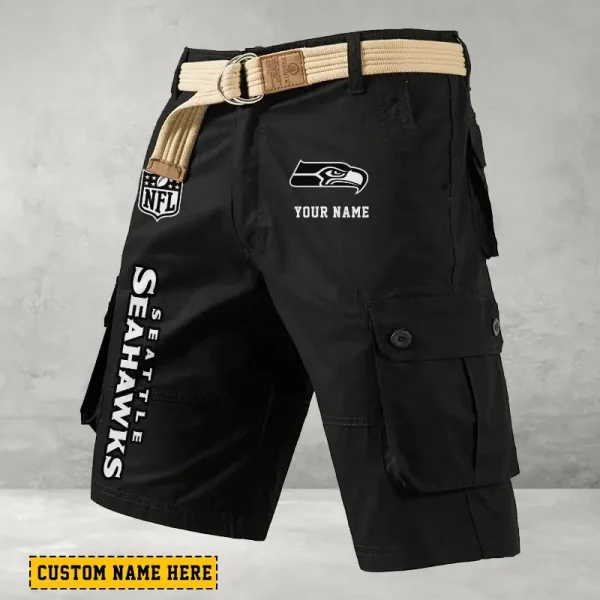 Seattle Seahawks Men Button Cargo Shorts style 2025 ANZ-S9CSBT148 - Image 5