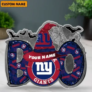 Alternative view of New York Giants NFL Boo Spooky Season Personalized Acrylic Block Plaque For Fan - Limited Edition SPTFTAB127