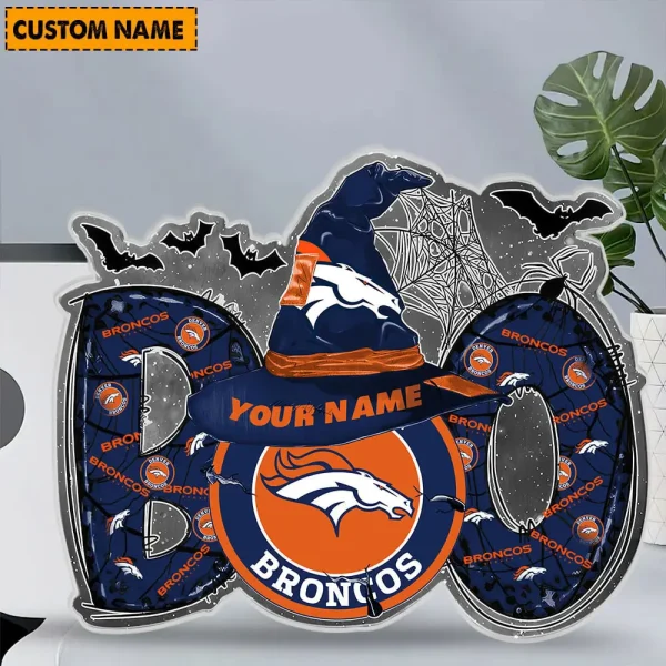 Denver Broncos NFL Boo Spooky Season Personalized Acrylic Block Plaque For Fan - Limited Edition SPTFTAB128 - Image 2