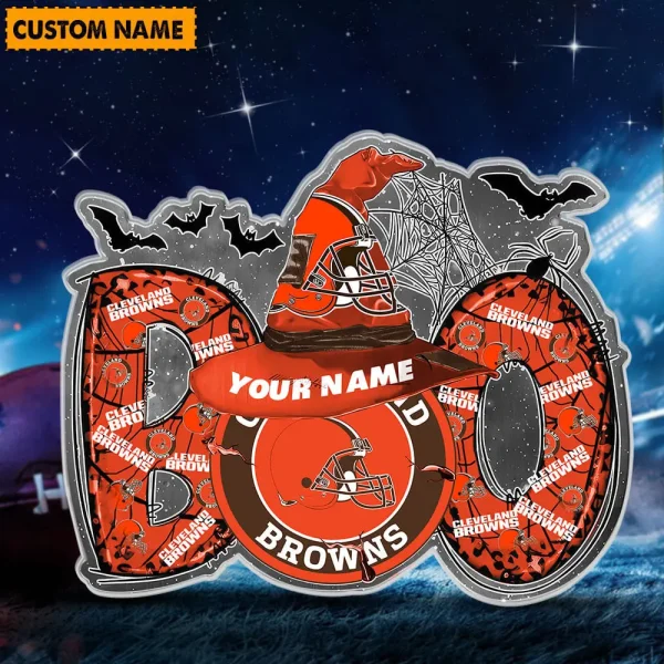 Cleveland Browns NFL Boo Spooky Season Personalized Acrylic Block Plaque For Fan - Limited Edition SPTFTAB129