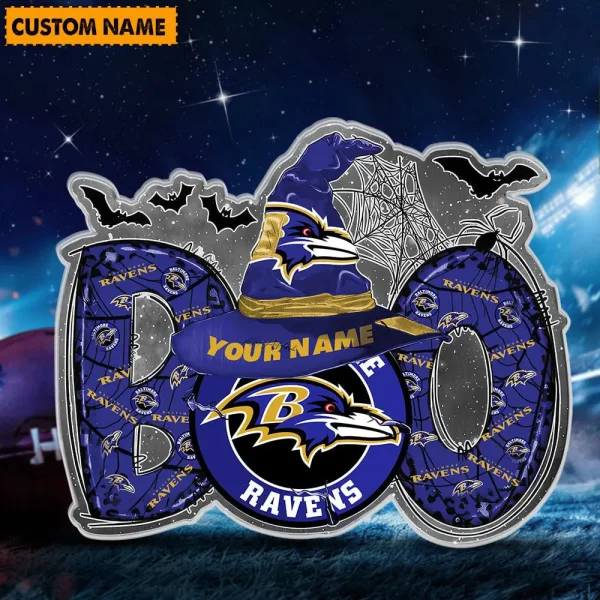 Baltimore Ravens NFL Boo Spooky Season Personalized Acrylic Block Plaque For Fan - Limited Edition SPTFTAB130