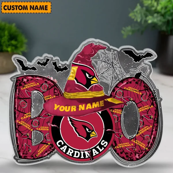 Arizona Cardinals NFL Boo Spooky Season Personalized Acrylic Block Plaque For Fan - Limited Edition SPTFTAB132 - Image 3