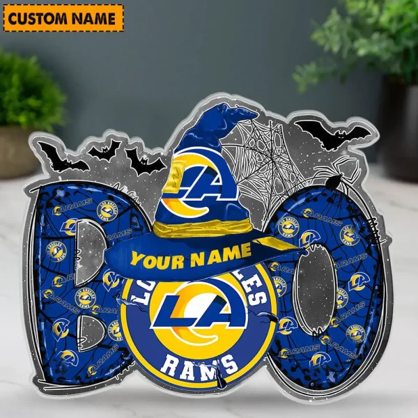 Los Angeles Rams NFL Boo Spooky Season Personalized Acrylic Block Plaque For Fan - Limited Edition SPTFTAB133 - Image 2