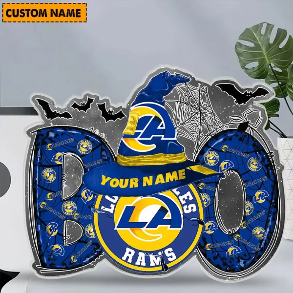 Los Angeles Rams NFL Boo Spooky Season Personalized Acrylic Block Plaque For Fan - Limited Edition SPTFTAB133 - Image 3