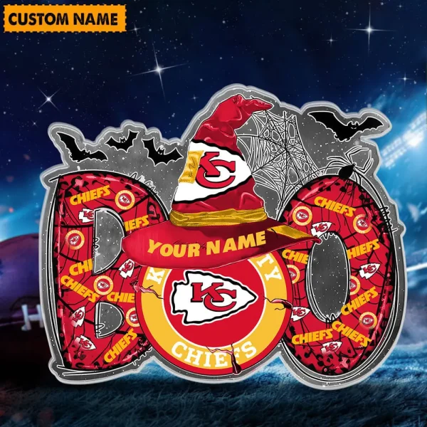 Kansas City Chiefs NFL Boo Spooky Season Personalized Acrylic Block Plaque For Fan - Limited Edition SPTFTAB134