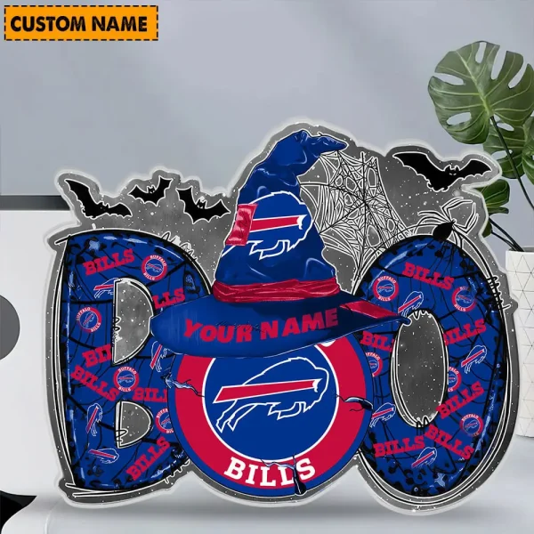 Buffalo Bills NFL Boo Spooky Season Personalized Acrylic Block Plaque For Fan - Limited Edition SPTFTAB139 - Image 2