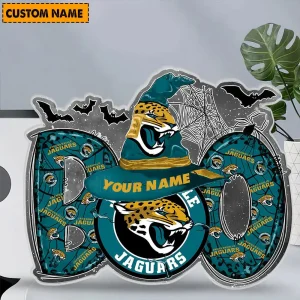 Alternative view of Jacksonville Jaguars NFL Boo Spooky Season Personalized Acrylic Block Plaque For Fan - Limited Edition SPTFTAB140