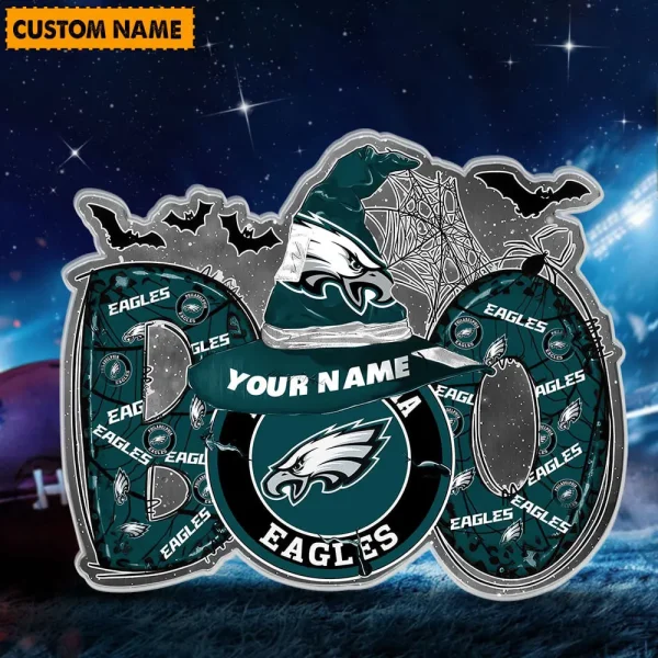 Philadelphia Eagles NFL Boo Spooky Season Personalized Acrylic Block Plaque For Fan - Limited Edition SPTFTAB142