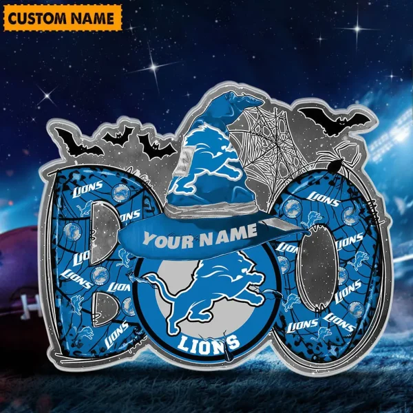 Detroit Lions NFL Boo Spooky Season Personalized Acrylic Block Plaque For Fan - Limited Edition SPTFTAB144