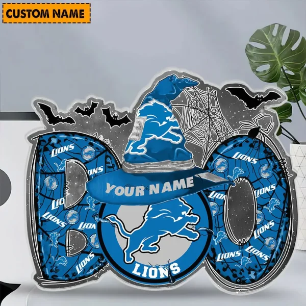 Detroit Lions NFL Boo Spooky Season Personalized Acrylic Block Plaque For Fan - Limited Edition SPTFTAB144 - Image 2