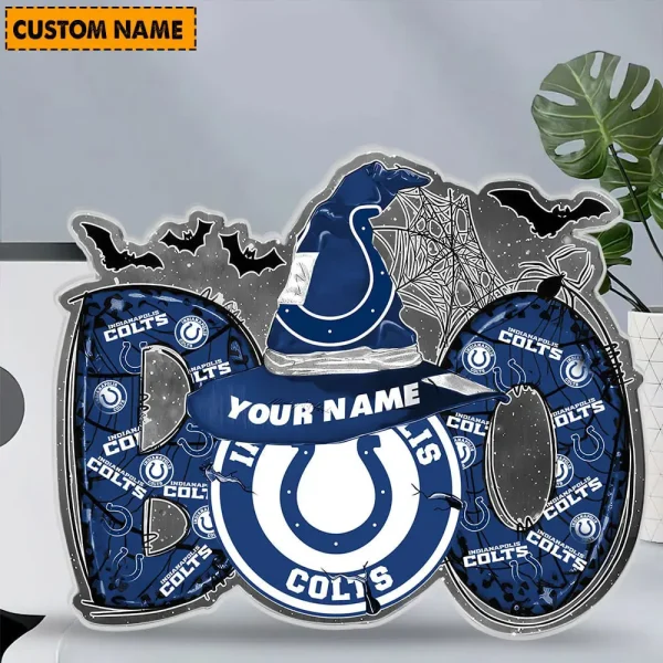 Indianapolis Colts NFL Boo Spooky Season Personalized Acrylic Block Plaque For Fan - Limited Edition SPTFTAB145 - Image 2