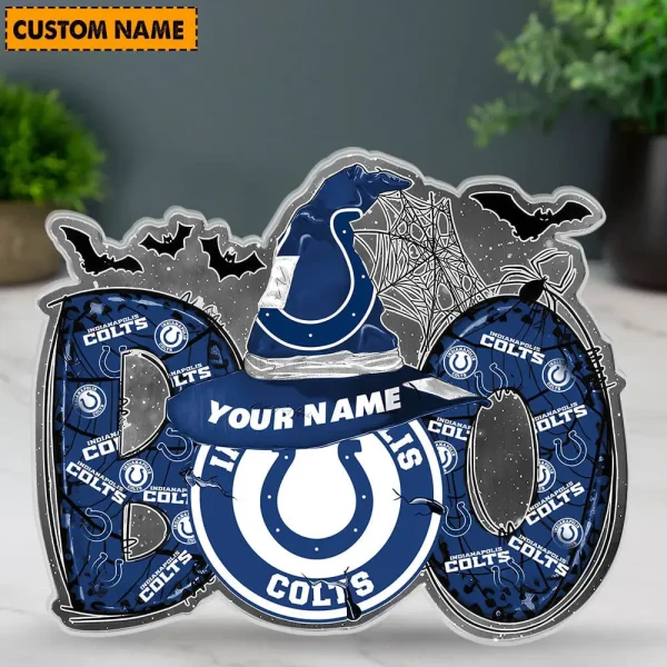 Indianapolis Colts NFL Boo Spooky Season Personalized Acrylic Block Plaque For Fan - Limited Edition SPTFTAB145 - Image 3