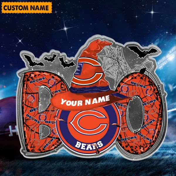 Chicago Bears NFL Boo Spooky Season Personalized Acrylic Block Plaque For Fan - Limited Edition SPTFTAB146