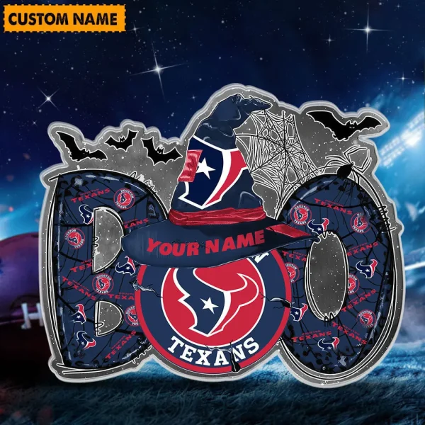 Houston Texans NFL Boo Spooky Season Personalized Acrylic Block Plaque For Fan - Limited Edition SPTFTAB147