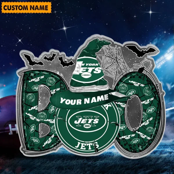New York Jets NFL Boo Spooky Season Personalized Acrylic Block Plaque For Fan - Limited Edition SPTFTAB149