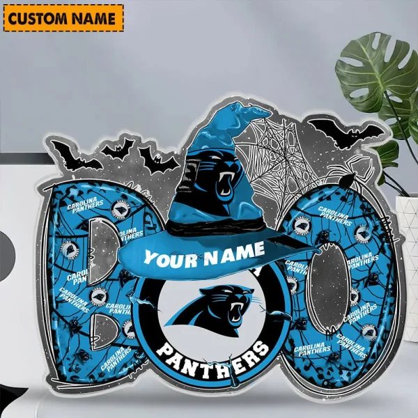 Carolina Panthers NFL Boo Spooky Season Personalized Acrylic Block Plaque For Fan - Limited Edition SPTFTAB150 - Image 2