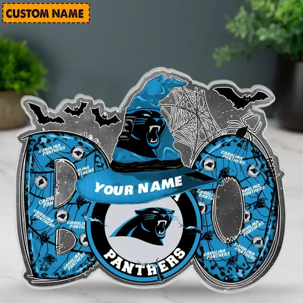 Carolina Panthers NFL Boo Spooky Season Personalized Acrylic Block Plaque For Fan - Limited Edition SPTFTAB150 - Image 3