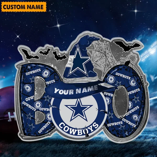 Dallas Cowboys NFL Boo Spooky Season Personalized Acrylic Block Plaque For Fan - Limited Edition SPTFTAB151