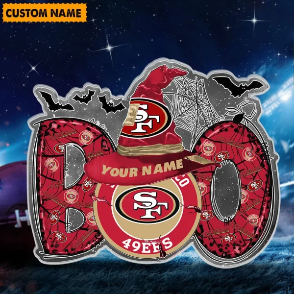 San Francisco 49ers NFL Boo Spooky Season Personalized Acrylic Block Plaque For Fan - Limited Edition SPTFTAB152