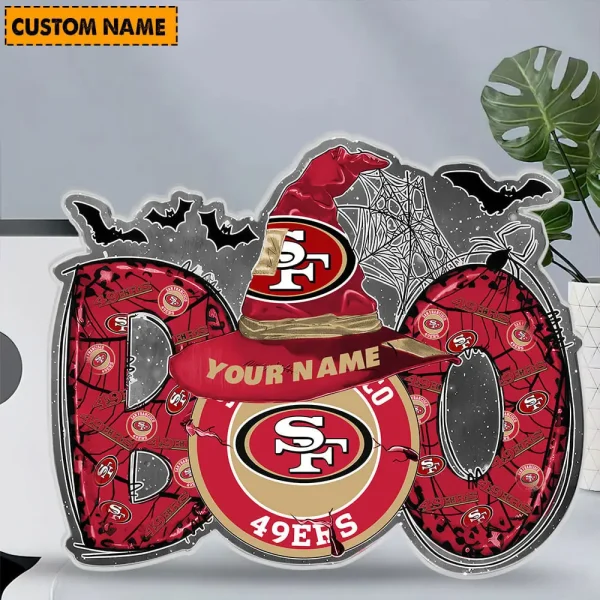 San Francisco 49ers NFL Boo Spooky Season Personalized Acrylic Block Plaque For Fan - Limited Edition SPTFTAB152 - Image 2