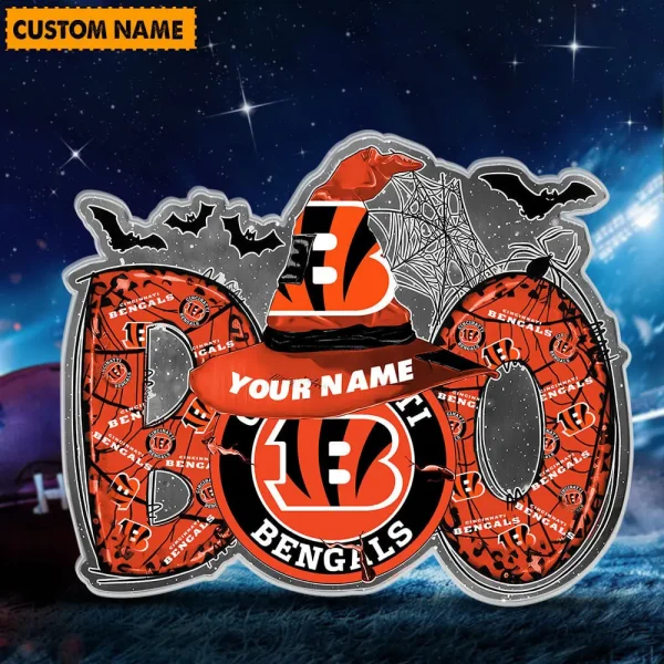 Cincinnati Bengals NFL Boo Spooky Season Personalized Acrylic Block Plaque For Fan - Limited Edition SPTFTAB153